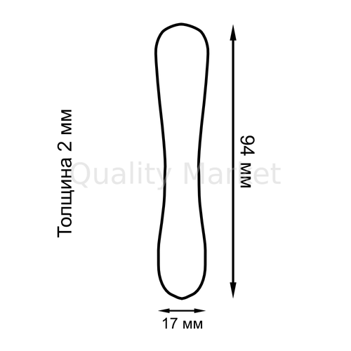 Палочка для мороженого и эскимо фигурная деревянная 94х17х11х2 мм по 50 шт/уп (9000 шт/кор)