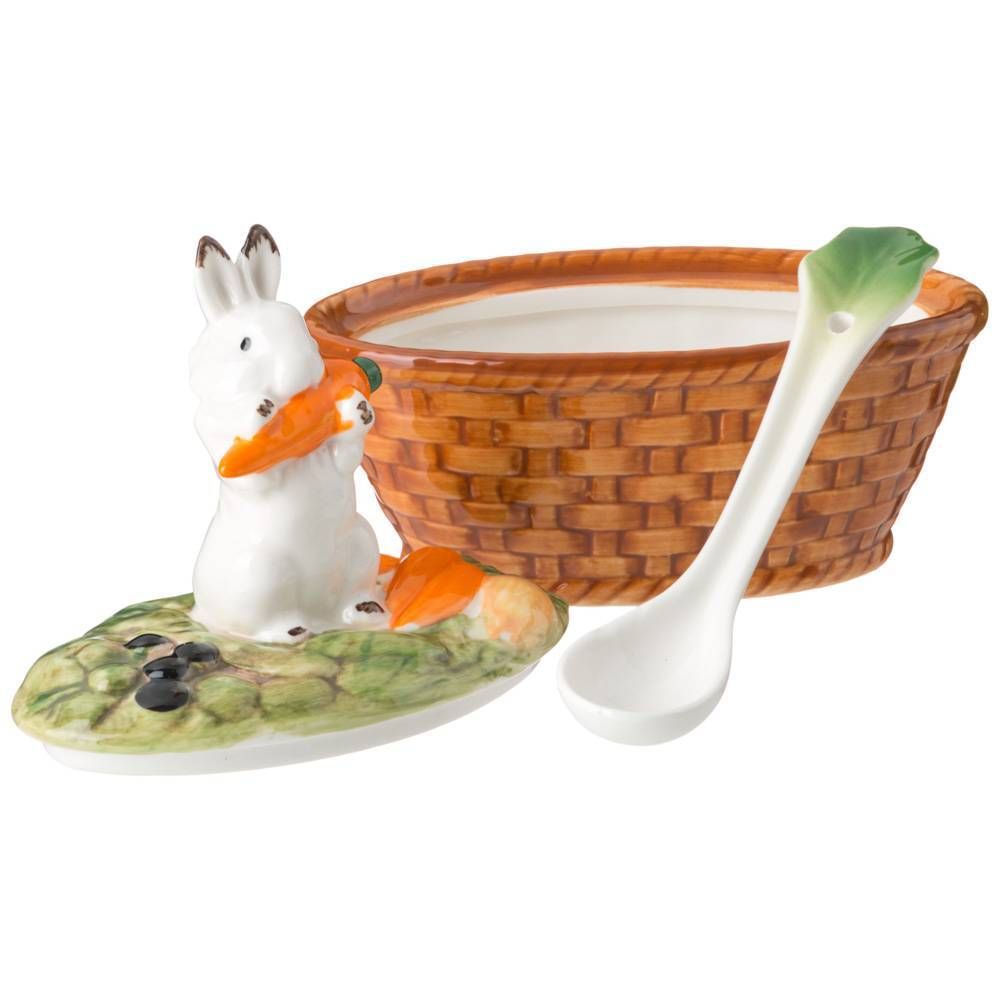 ИКОРНИЦА LEFARD "КРОЛИК" С КРЫШКОЙ И ЛОЖКОЙ 11*11 СМ 125 МЛ (КОР=36ШТ.)