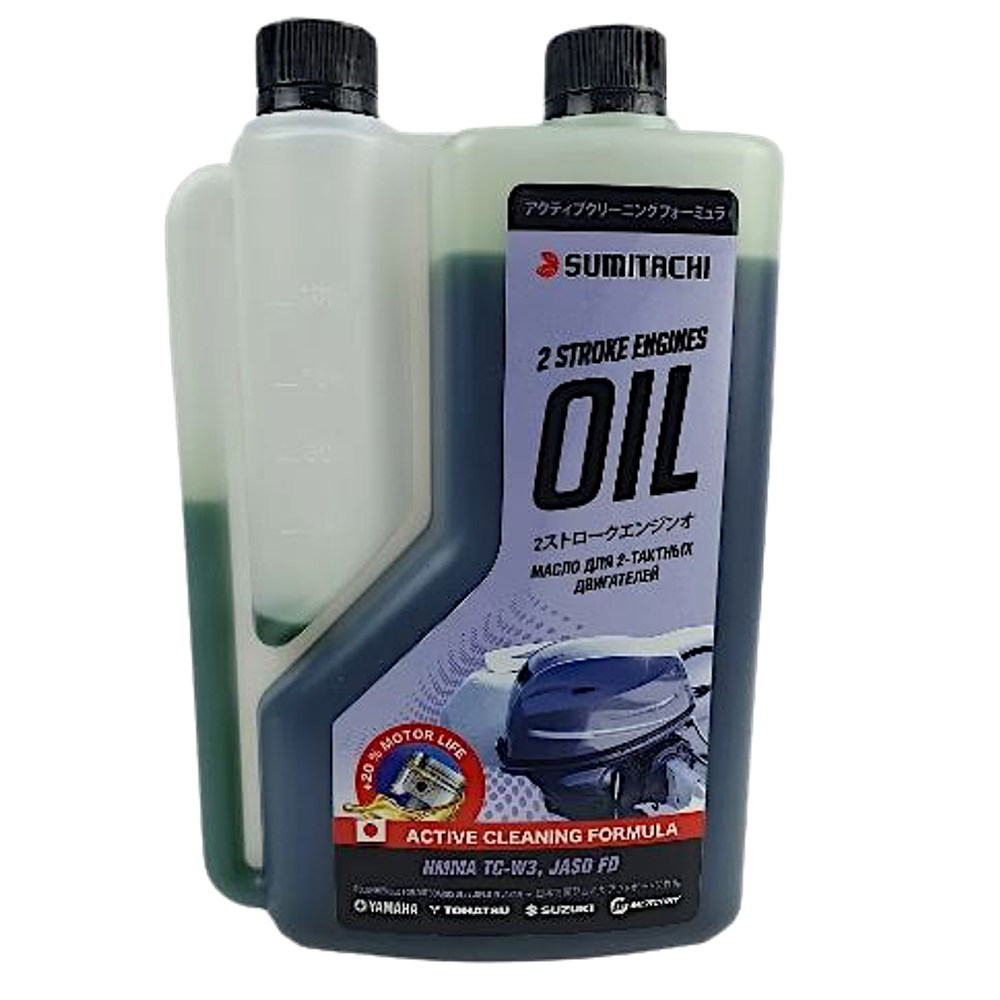 Масло мотор. 2T полусинт. Sumitachi TC-W3 1л с дозатором 2-Stroke Engines Oil