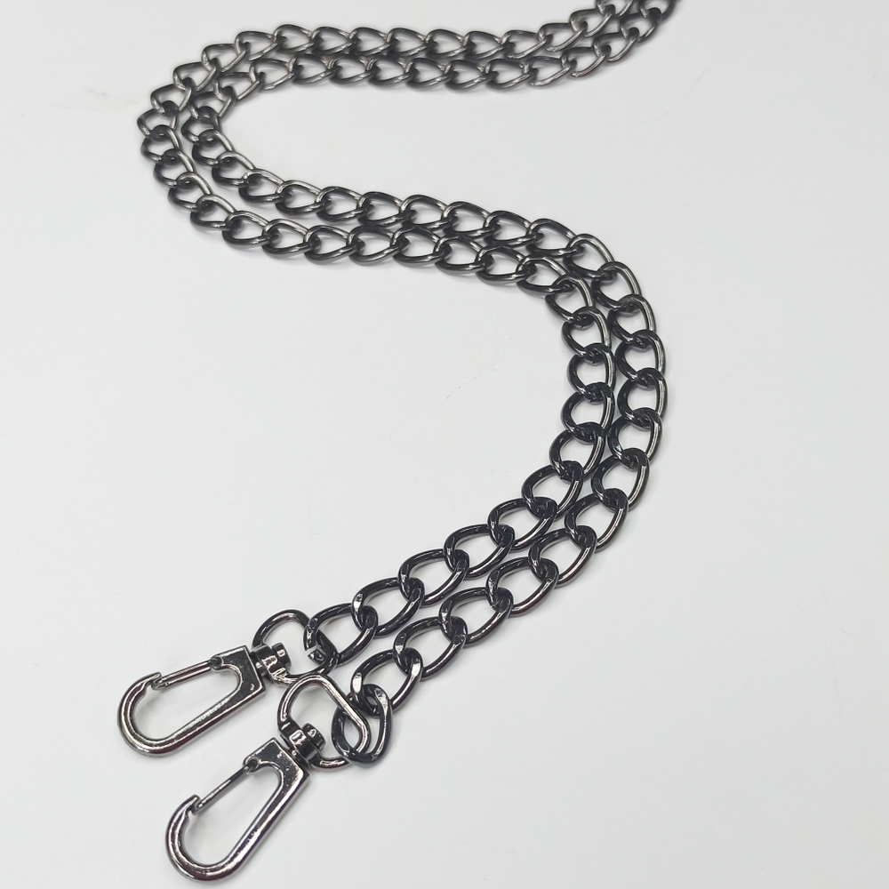 Ручка цепь с карабинами Черный никель 13*9