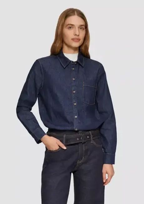 Джинсовая рубашка с контрастной строчкой s.Oliver