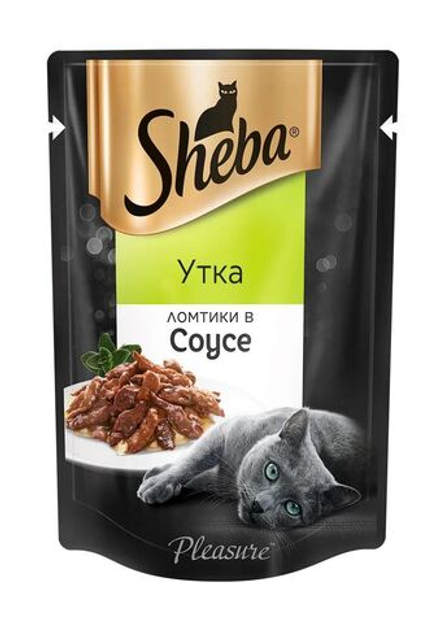 Влажный корм Sheba Pleasure для кошек ломтики с уткой в соусе 75 г