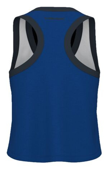 Женский теннисный топ Head Play Crop Top - белый/королевский