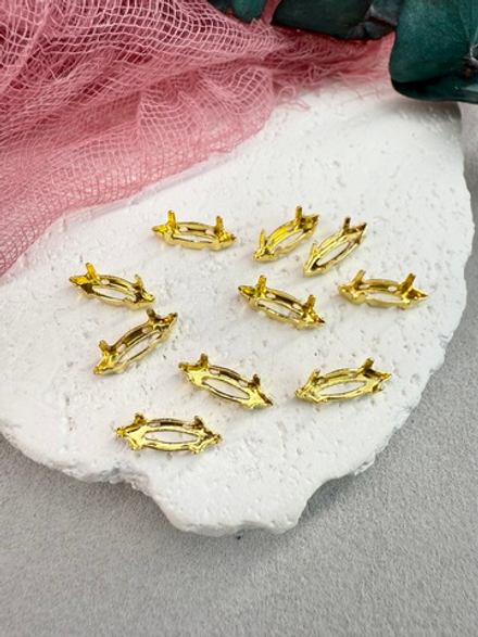 Оправа #4220 Navette spfinx 15*4 мм Золото