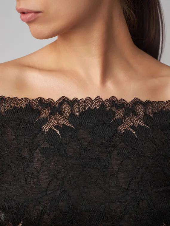 03-77 ОПТ Кружево эластичное 24 см, черный 170