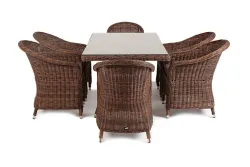 "Эспрессо" обеденная группа плетеная, цвет коричневый