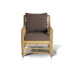 "Гранд Латте" кресло из искусственного ротанга, цвет соломенный