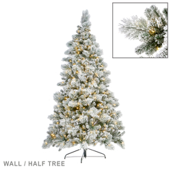 Ель/Ёлка 350LED FLOCK HALF WALL TREE Goodwill Белый