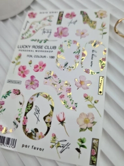 Lucky Rose Слайдеры наклейки для ногтей Foil 188