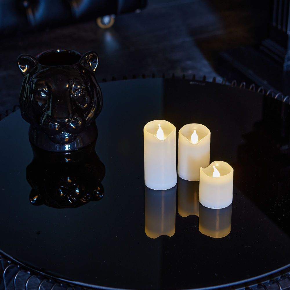ULD-F050 WARM WHITE CANDLE SET3 Фигура светодиодная Свеча на батарейках 2АА не в-к. в составе набора из 3 штук. 1 светодиод. Теплый белый свет. TM Uniel