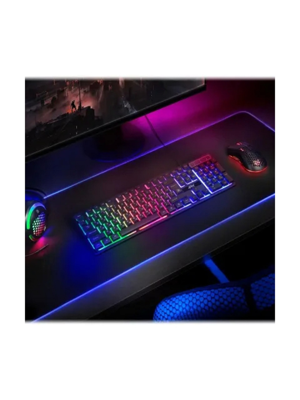 Defender Клавиатура Arx GK-196L RU [45196] {проводная, радуж. подсветка}