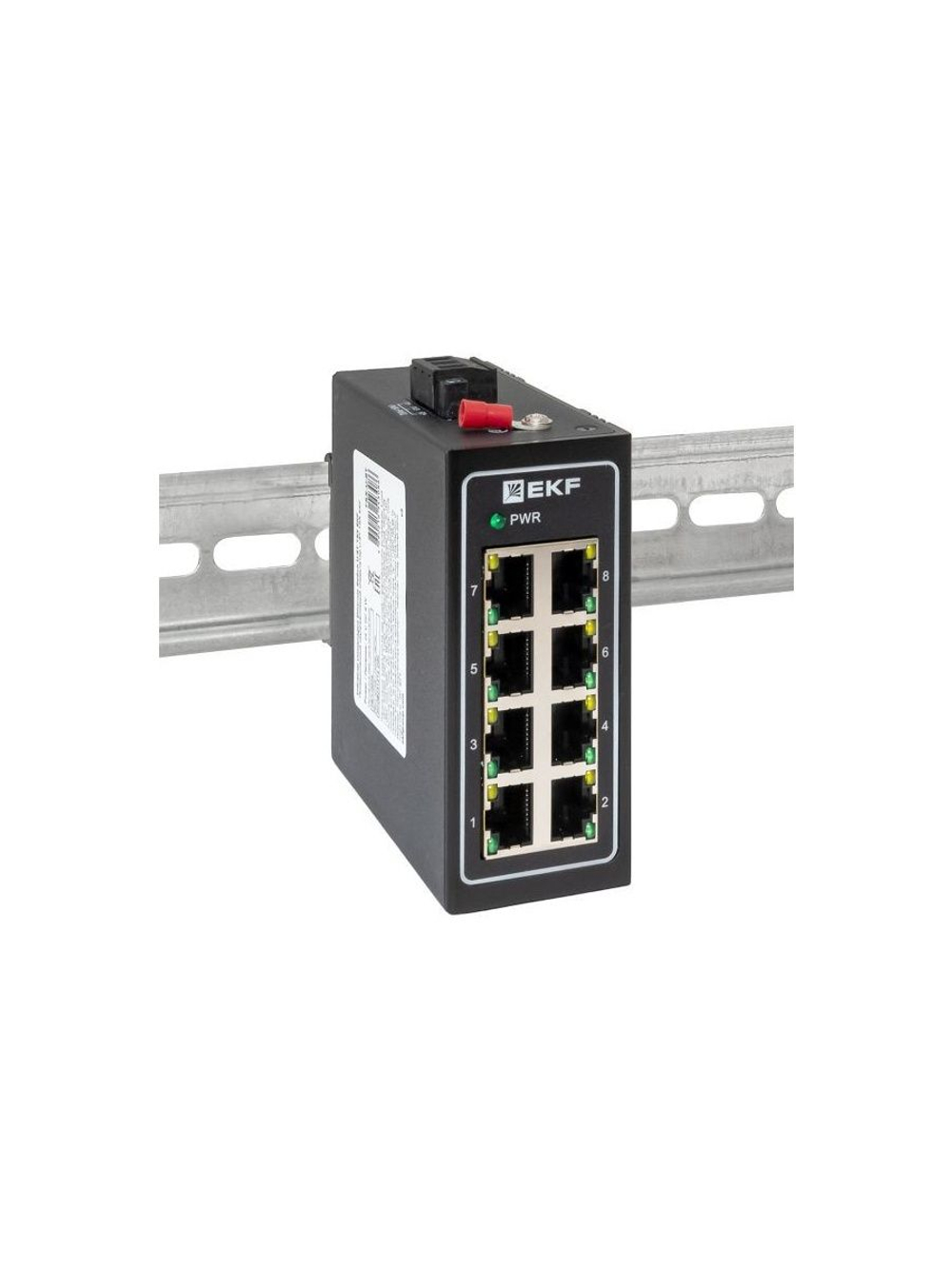 Коммутатор неуправляемый промышленный U-8T 8 портов 10/100Base-T(X) RJ45 монтаж на DIN-рейку TSX EKF TSX-U-8T