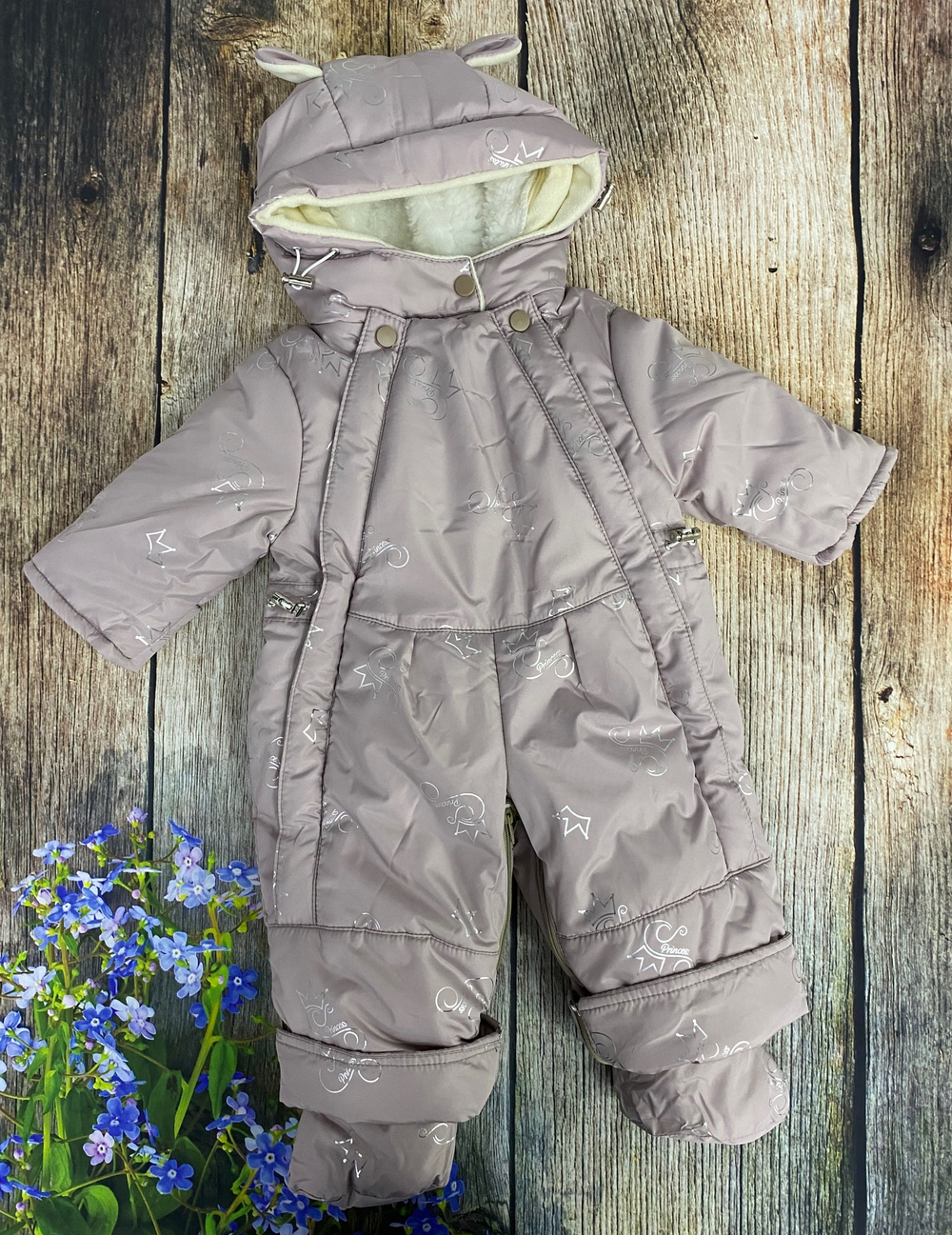 Комбинезон-трансформер (2в1) Модель: 025 "Princess" (ИП Петрова Г.Г.) (Цвет: Светло-розовый, Размер: 74-80)