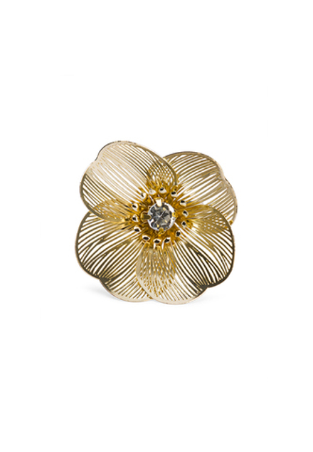 Кольцо "цветок" цвет - золото