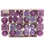 Набор украшений «Зимнее волшебство» 24*16*4 см (24 предмета), Розовый