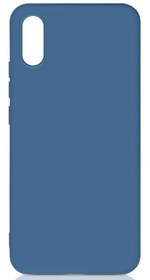 Силиконовый чехол с микрофиброй для Xiaomi Redmi 9A blue DF