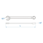KING TONY (1061-07) Ключ комбинированный удлиненный 7 мм