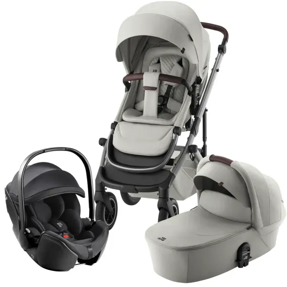Коляска 3 в 1 Britax Roemer Smile 5Z Lux Linen Grey + Baby-Safe Pro Classic Deep Black
