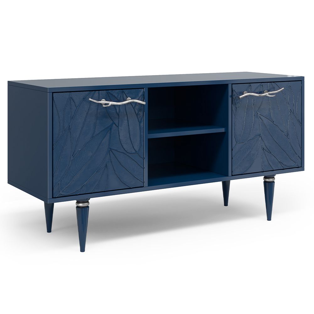Тумба под ТВ Арт Колор leaves 117см Классик Сильвер Королевский синий
