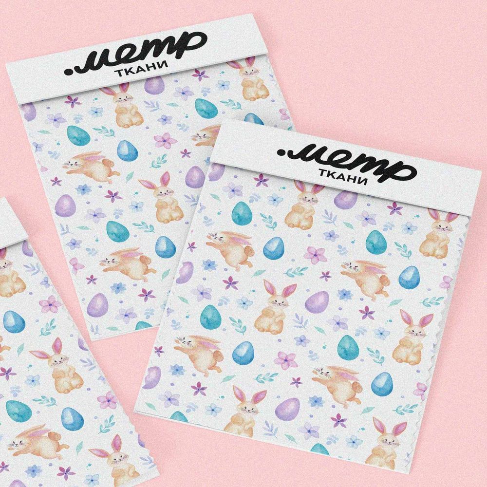 Ткань оксфорд 600 пасхальные зайцы