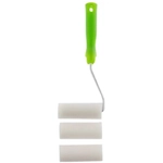 Валик с рукояткой поролоновый с 2-мя шубками 100 мм, D 42 мм, D ручки 6 мм Сибртех