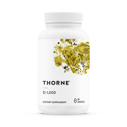 Thorne Research, Витамин Д3 1000 МЕ, Vitamin D-1000, 90 капсул