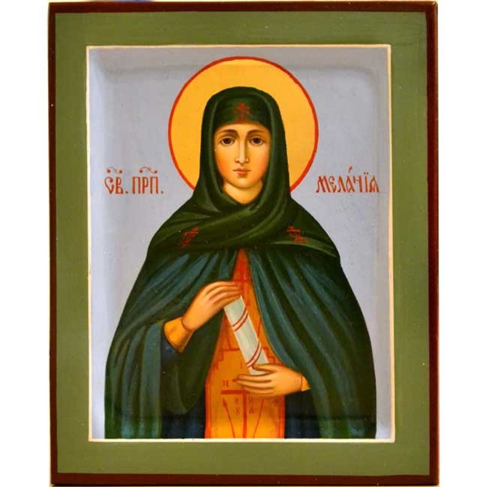 Святая Мелания. Рукописная икона.
