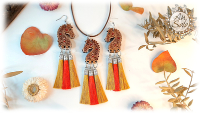 Комплект украшений "Огненная лошадь"