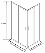 Душевой уголок Good Door Cube 90х90 КУ00005 стекло прозрачное/профиль хром