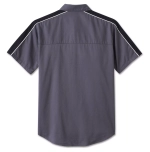 Рубашка Short Sleeve Shirt Stacked Bar & Shield Black/greyblue Harley-Davidson