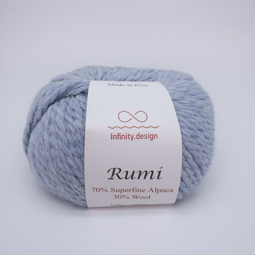Пряжа INFINITY RUMI (70% альпака, 30%  мериноc) 0036 голубой меланж