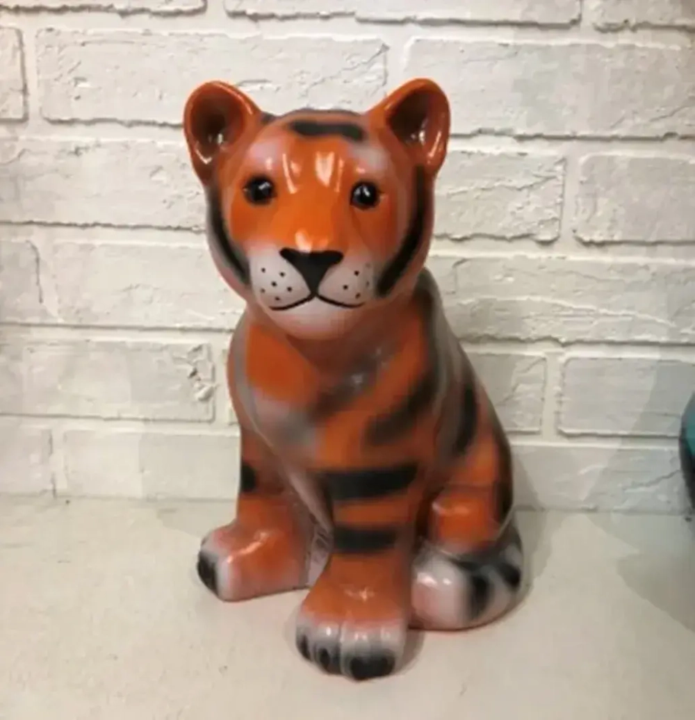 Копилка из гипса «Тигрёнок» 30см рыжий