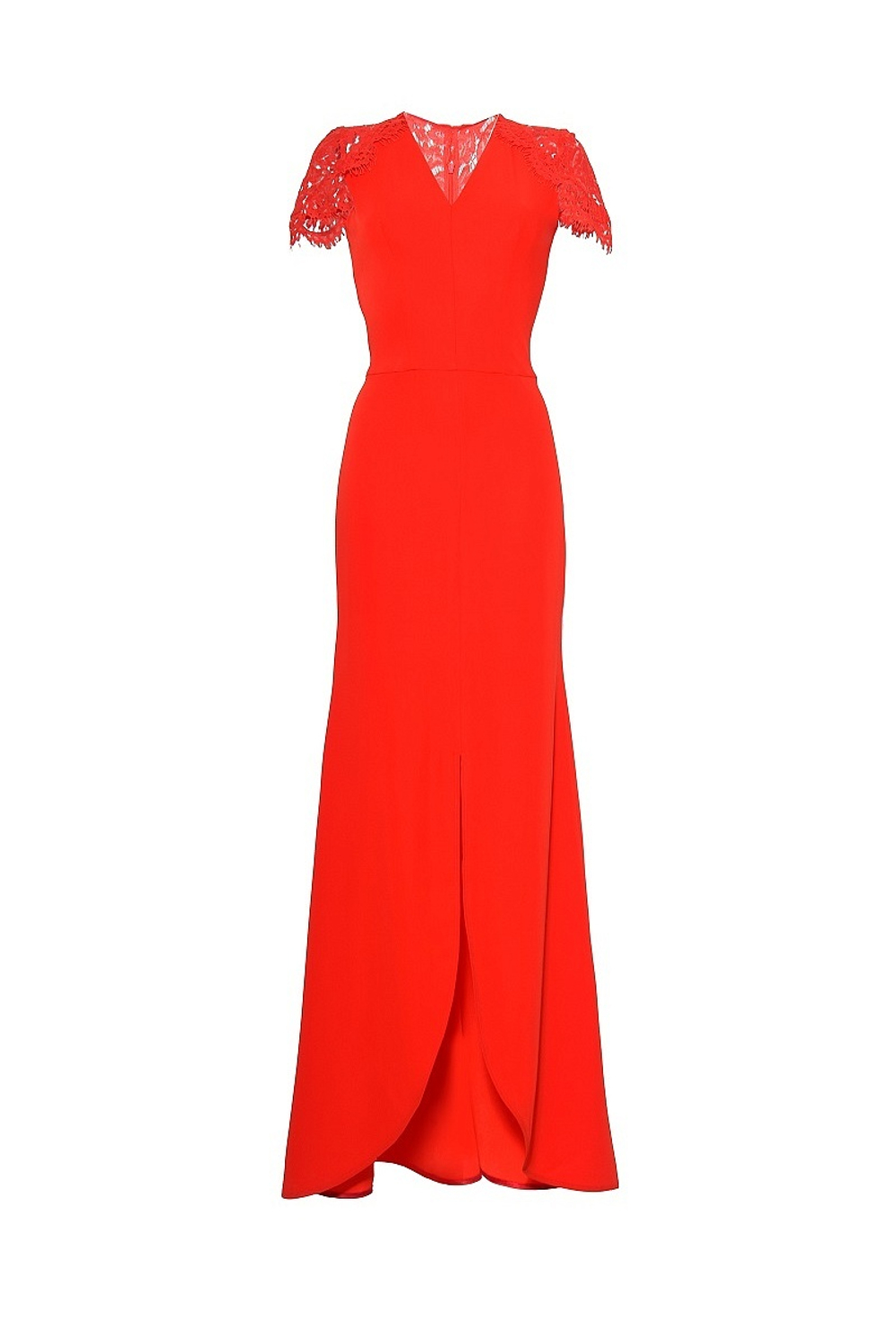 Вечернее платье в пол с кружевной спинкой 47-16SS