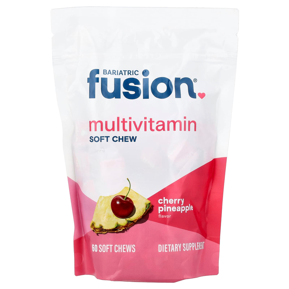 Bariatric Fusion, мультивитаминные жевательные таблетки, со вкусом вишни и ананаса, 60 жевательных таблеток
