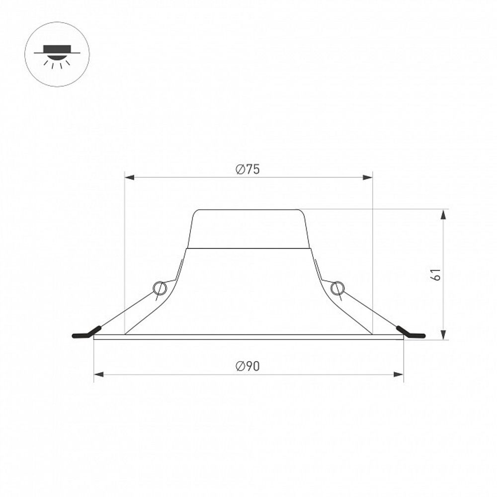Встраиваемый светильник Arlight BLIZZARD 036610