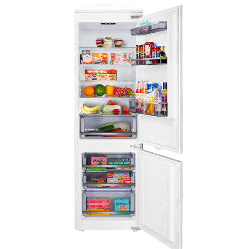 Холодильник-морозильник встраиваемый MAUNFELD MBF177SWGR Inverter