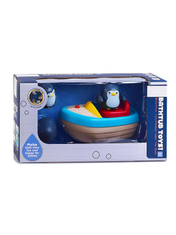 Игрушка для купания пингвины на кораблике (368-8B)