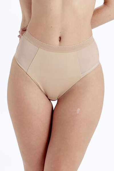 Высокие трусики Naturals High Waisted Brief (Размер: S) (Цвет: бежевый)