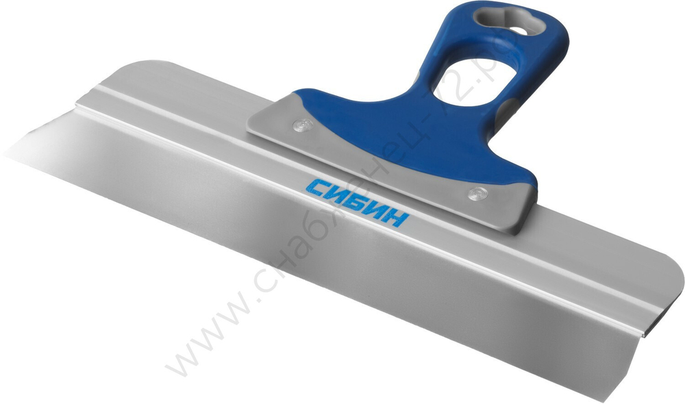 СИБИН 300 мм, усиленный, алюминиевая направляющая, 2к ручка, нержавеющий, Фасадный шпатель (10085-30)