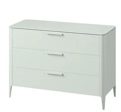 Комод Type 3 ящика, массив дуба, 120 см (белый)