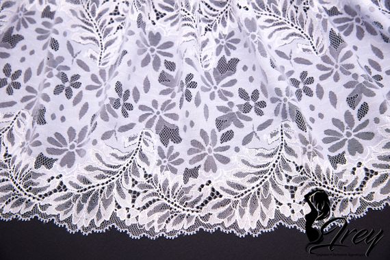 03-205 Кружево эластичное 22 см, лавандово-голубой /белый