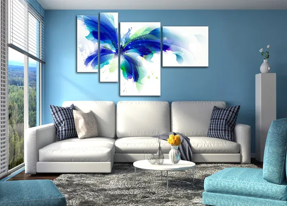 Модульная картина "Абстракция бабочки"