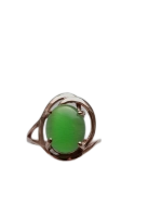 Кольцо бижутерное со вставкой кошачий глаз