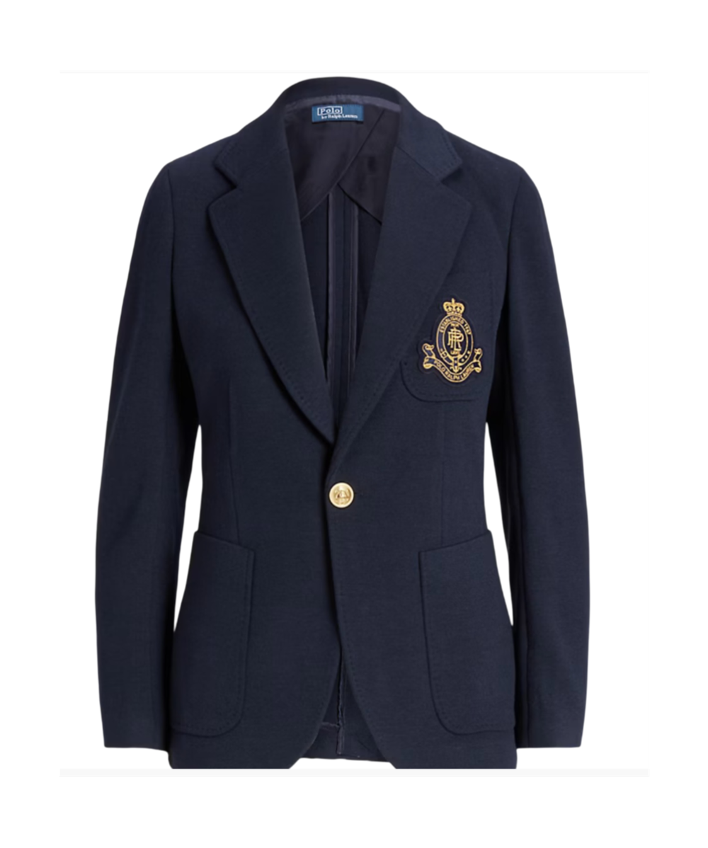 Жакет Polo Ralph Lauren Logo-Crest Knit – тёмно-синий, с гербом