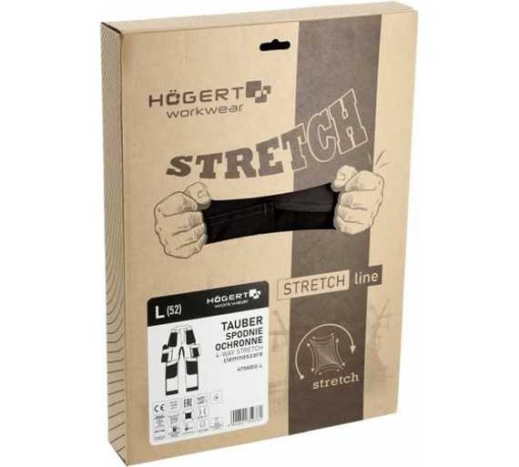 Брюки рабочие 4-way stretch темно-серые TAUBER Högert, арт. HT5K812