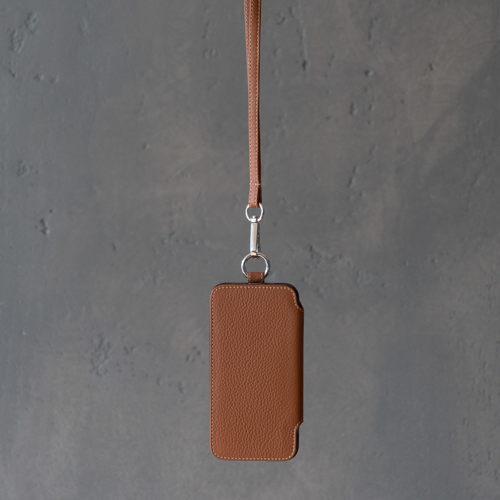 Чехол Marcel для iPhone 12/12Pro из кожи теленка, цвета карамель