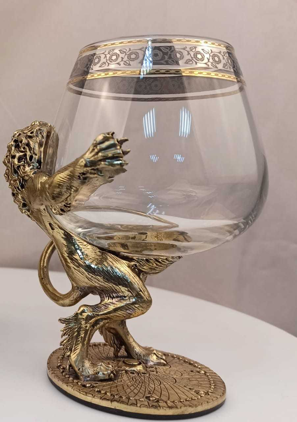 Бокал для коньяка "Лев" в подарочном футляре