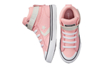 Big kids Converse Pro Blaze Strap high-top casual canvas shoes pink and white