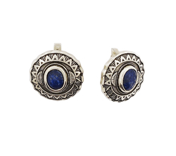 Серьги из серебра 925 пробы с лазуритом 74861