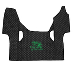 Ковры SCANIA 6 серии G (автомат), (экокожа, черный, черный кант, зеленая вышивка)